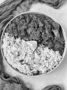 Bagara Rice+Mutton Curry (Serves One)