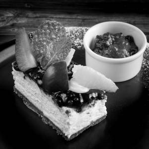 Blueberry Triple Cheese Cake Slice