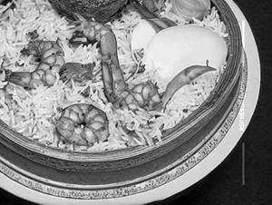 Prawns biryani