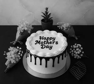 Eggless Happy Mother's Day Blackforest Cake