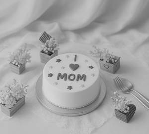 Eggless Love Mom Blueberry Cake