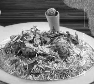 Leg pieces biryani