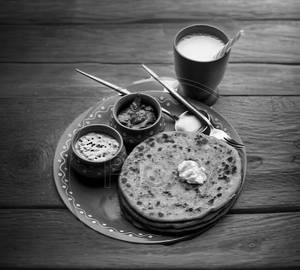 2 aloo paratha with lassi
