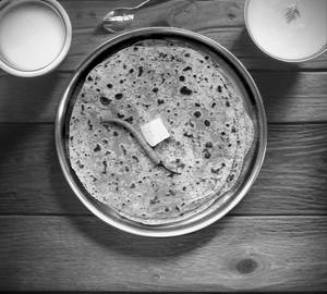 Deshi ghee aloo paratha with lassi