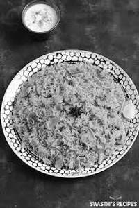Mushroom Biryani Served With Raita