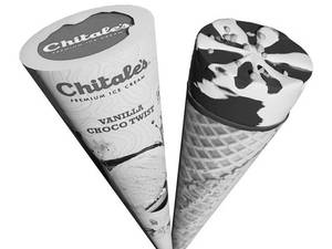 Vanilla Choco Twist Ice Cream Cone (50 Ml)