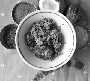 Bharli vangi [stuffed baingan]