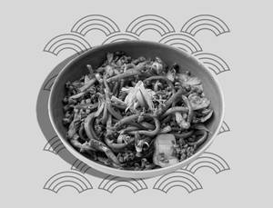 Yaki Udon Noodles with Chicken Mince