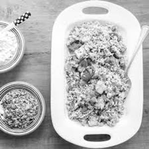 Panner Biryani Served With Raita