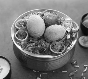 Special Egg Dum Biryani With Raita