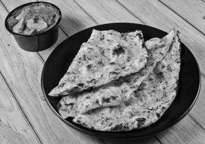 Garlic Naan 1pcs + Mushroom Masala + Pickles + Onions (serves 1)