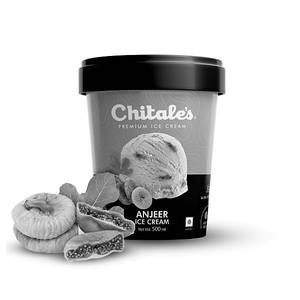 Anjeer Ice Cream 500 Ml Tub