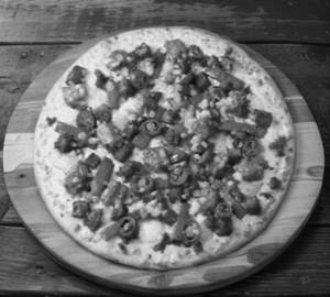Butter Chicken Pizza Pizza