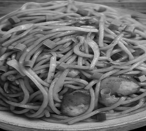 Chicken Sausage And Egg Chowmein