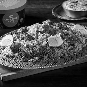 Charcoal Spicy Chicken Kepsa Biryani