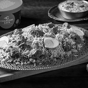 Charcoal Chicken Seekh Kepsa Biryani