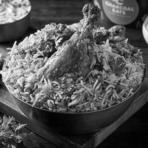 Charcoal Chicken Tangdi Biryani ( Serves 1)