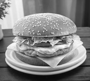 Crispy aloo tikki with cheese slice burger [single]