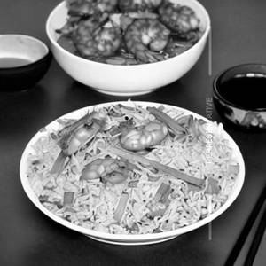 Singaporean fried rice [prawns]                                         