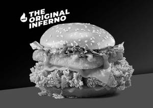 Cheesy Inferno Chicken Burger