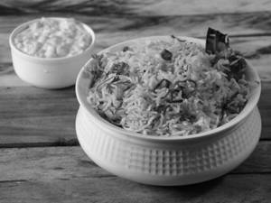Veg. Biryani With Raita