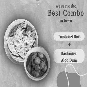 Butter Tandoori Roti 2p +  Aloo Dum 4p
