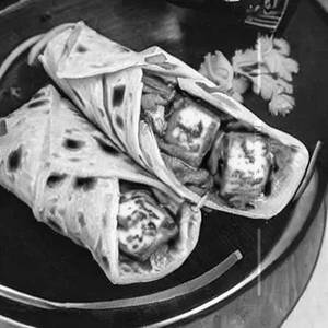 Egg Paneer Tikka Roll