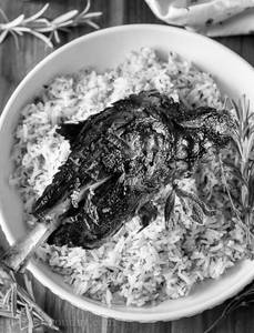 Lamb Shanks With Herb Rice