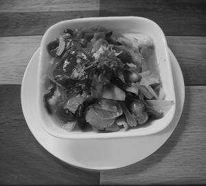 Pork mushroom stewed  [with mixed vegetable]