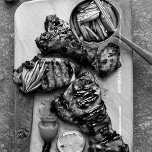 Balsamic glazed grilled chicken breast