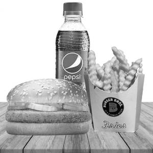 Crispy Veg Burger + Fries + Pepsi 250ml