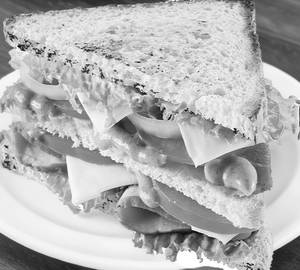 Vegetable sandwich with cheese