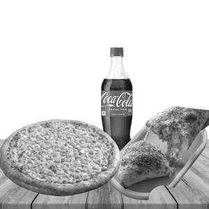 Cheese N Corn Reg + Cheese Calzone + Coke 750ml