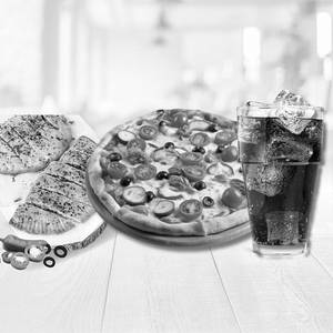 Farm House Pizza Reg. + Stuffed Garlic Bread +  Cold Drink
