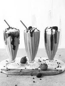 Chocolate shake with ice cream