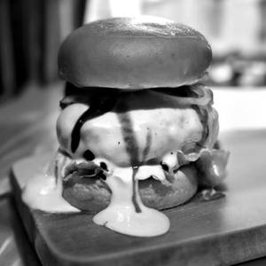 Double Cheese Burst Chicken Burger