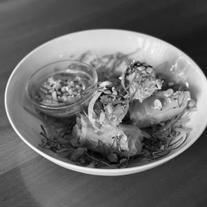 Soy Glazed Chicken Rice Paper Roll