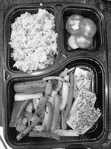 Cattoge Cheese With Veggie Rice.