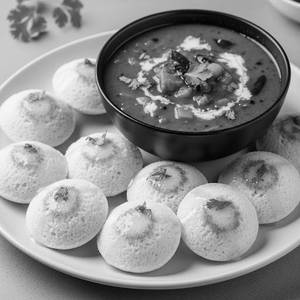 Mini Idli With Ghee Sambhar