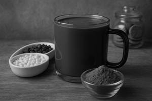 Thick Hot Chocolate With Two Biscuit Cups [Edible] [Serves 2]