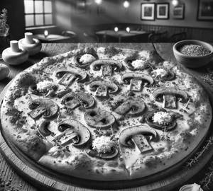 Golden Delight Mushroom Pizza