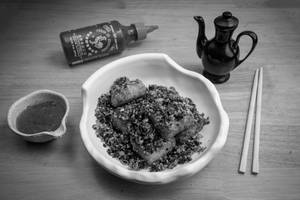 Turnip Cake With Burnt Garlic