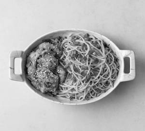 Bowl Of Veg Chow With Chicken Septa