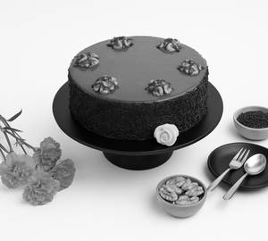 Chocolate Truffle Walnut Cake [Serves 5]