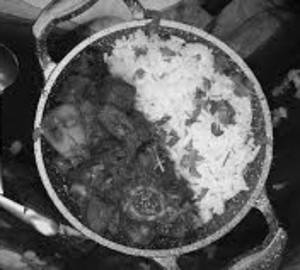 Rice+mutton curry bowl+cold drink