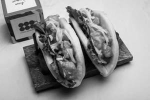 Sriracha Prawn Fritter Bao