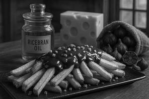 Cheesy Black Garlic Fries