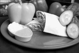 Charcoal chicken cheese shawarma
