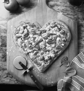 Heart Pizza For Couples