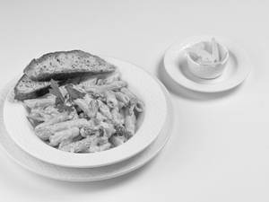Artisan Pasta in Mushroom Alfredo Sauce